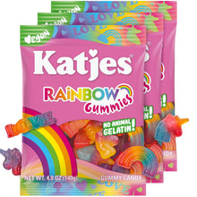 Load image into Gallery viewer, Katjes Rainbow Soft &amp; Flavorful Gummy Candy (3 Pack)